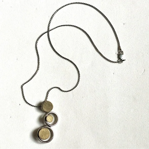 Elegant Gold and Silver Pendant Necklace by Elizabeth Garvin Designs - Picture 10 of 15